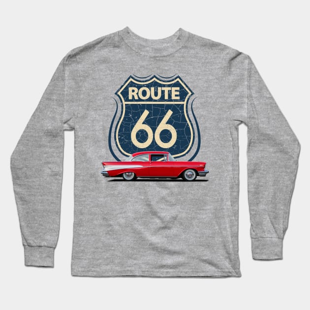 Route 66 Long Sleeve T-Shirt by Wearable Designs